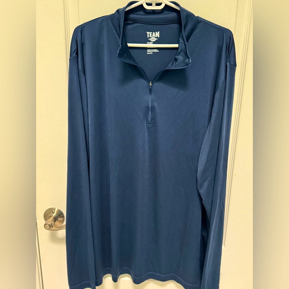 Team 365 Men’s Half-Zip Navy Blue Pullover, Size 2XL, NWOT never worn